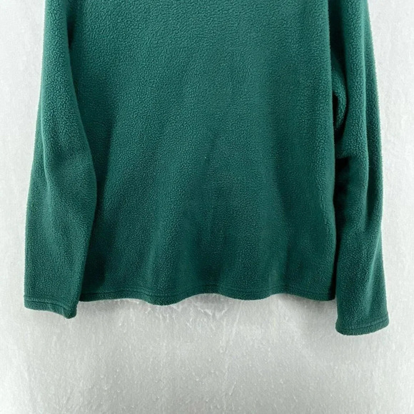 Disney Tinkerbell Pullover Fleece Sweatshirt Womens Sz S Green 1/4 Zip Mock Neck - Picture 9 of 11